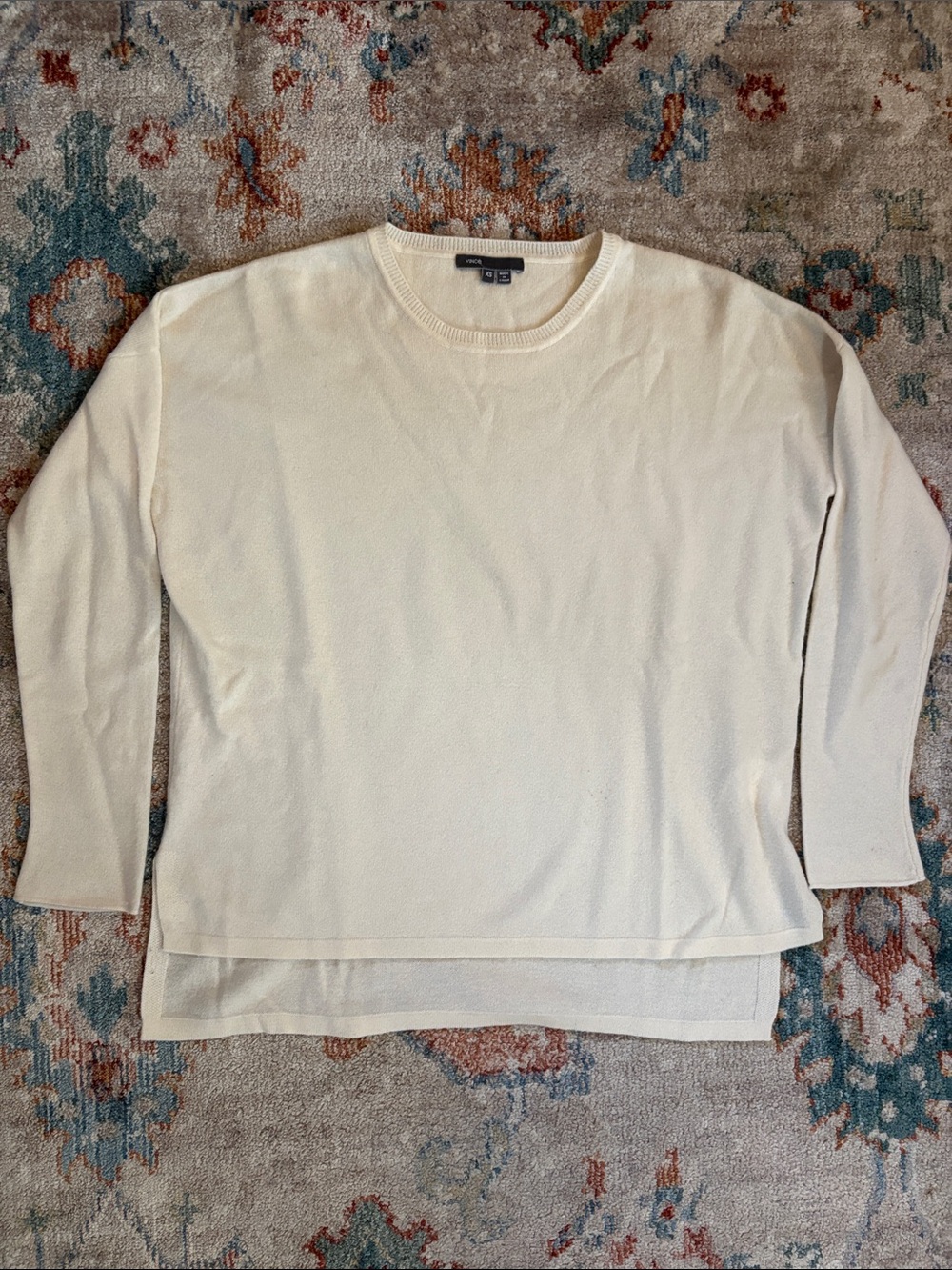 Vince 100% Cashmere Sweater Cream XS